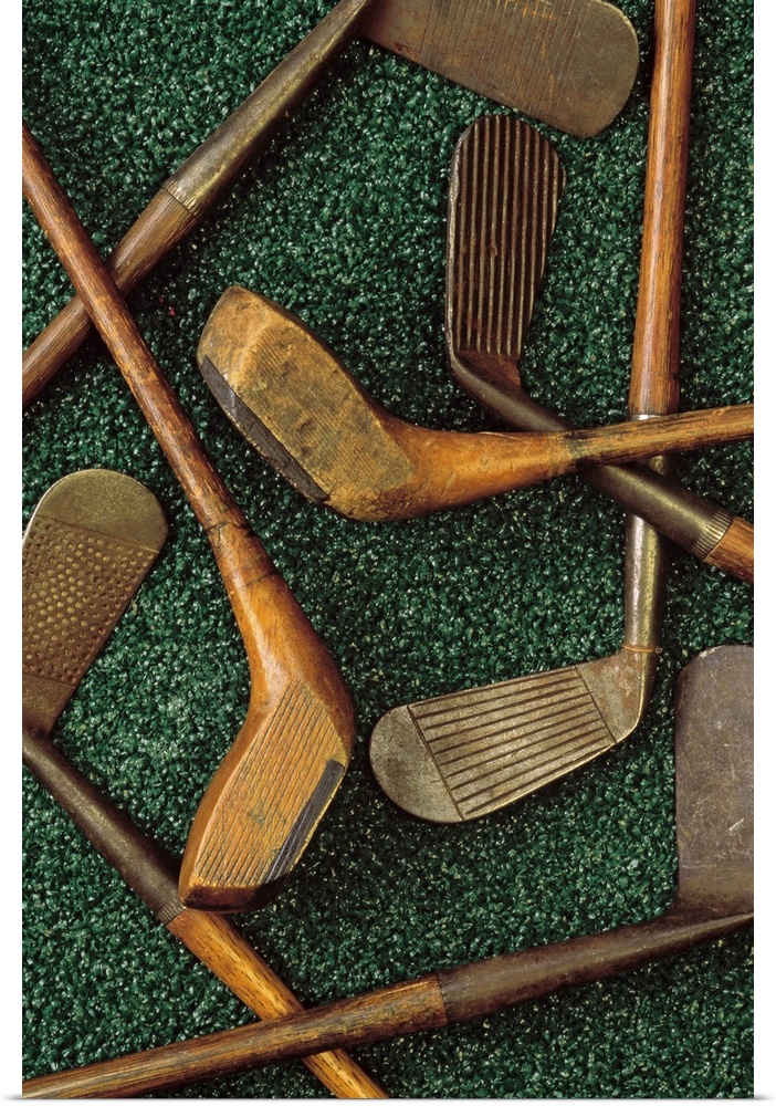 Poster Print Wall Art entitled Antique golf clubs eBay