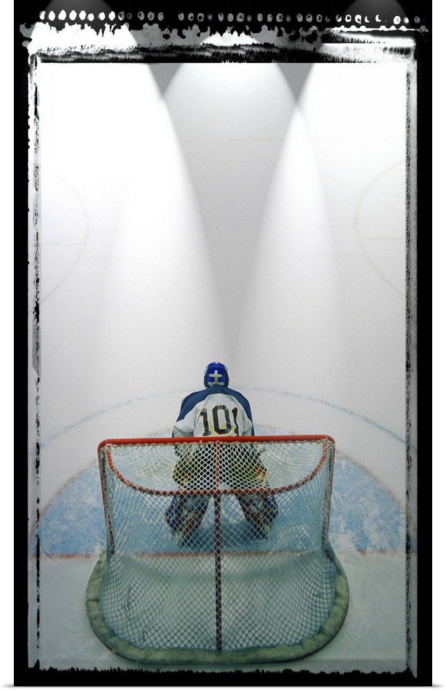 Poster Print Wall Art entitled Hockey goalie in crease eBay