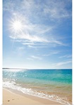 Sun with beach, Maui, Hawaii.