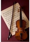 Violin with sheet music