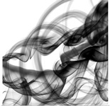 White Smoke Abstract Square