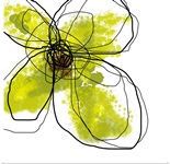 Green Liquid Floral Four