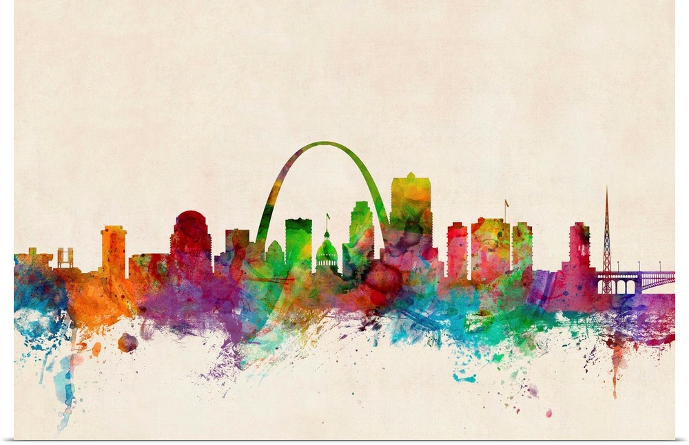 Poster Print Wall Art entitled St Louis Missouri Skyline | eBay