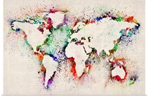 World Map Splash Outline