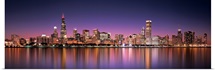 Reflection of skyscrapers in a lake, Lake Michigan, Digital Composite, Chicago, Cook County, Illinois