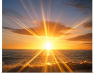 Sunset over the sea