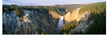 Water flowing from a waterfall, Lower Falls, Yellowstone National Park, Wyoming