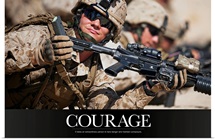 Military Motivational Poster: It takes an extraordinary person to face danger