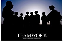 Military Poster: Teamwork is the ability to work together which determines success