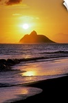 Hawaii, Oahu, Kailua, Lanikai Beach, Sunrise Over Mokulua Island