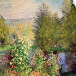 A Corner of the Garden at Montgeron, 1876 7 (oil on canvas)
