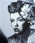 Billie Holiday (1915-59) (oil on canvas)