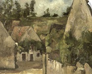 Crossroads at the Rue Remy, Auvers, c.1872 (oil on canvas)