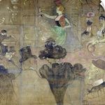 Dancing at the Moulin Rouge: La Goulue, 1895 (oil on canvas)