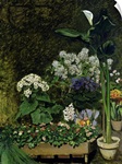 Flowers in a Greenhouse, 1864 (oil on canvas)