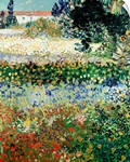 Garden in Bloom, Arles, 1888 (oil on canvas)
