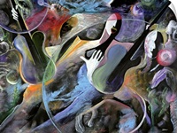 Jammin (oil on board)