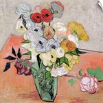 Roses and Anemones, 1890 (oil on canvas)