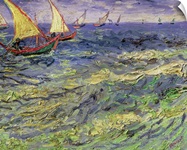 Seascape at Saintes Maries (View of Mediterranean) 1888 (oil on canvas)