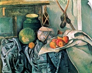 Still Life with Pitcher and Aubergines (oil on canvas)