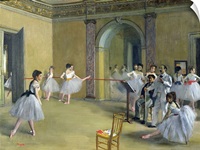 The Dance Foyer at the Opera on the rue Le Peletier, 1872 (oil on canvas)