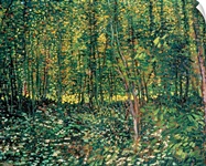 Trees and Undergrowth, 1887 (oil on canvas)