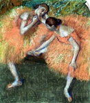 Two Dancers, c.1898 (pastel on paper)