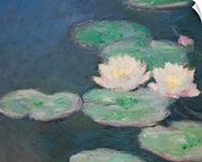 Waterlilies, Evening; detail (oil on canvas) (see also 154665)