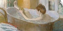 Woman in her Bath, Sponging her Leg, c.1883 (pastel on paper)