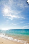 Sun with beach, Maui, Hawaii.