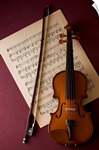 Violin with sheet music