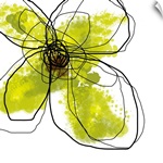 Green Liquid Floral Four