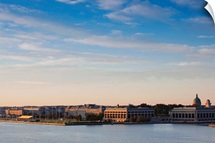 Buildings at waterfront, US Naval Academy, Severn River, Annapolis, Maryland