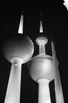 Low angle view of communications towers, Kuwait Towers, Kuwait City, Kuwait