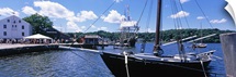 Sailboats in a river, Mystic, New London County, Connecticut