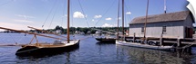 Sailboats in a river, Mystic, New London County, Connecticut