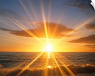 Sunset over the sea