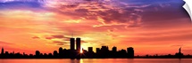 US, New York City, skyline, sunrise