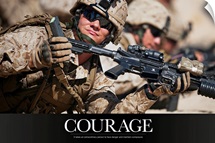 Military Motivational Poster: It takes an extraordinary person to face danger