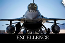 Motivational Poster: Air Force Poster: U.S. Air Force crew chiefs do pre-flight checks