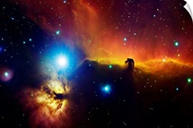 Alnitak region in Orion Flame nebula NGC 2024 horsehead nebula IC434