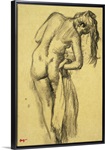 After the Bath, c.1891-92 (charcoal on yellow tracing paper)