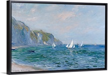 Cliffs and Sailboats at Pourville (oil on canvas)