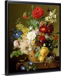 Flower Still Life on a marble ledge, 1800 01 (oil on canvas)