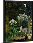 Flowers in a Greenhouse, 1864 (oil on canvas)