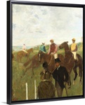 Jockeys at the Racecourse (oil on paper laid down on board)