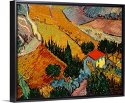 Landscape with House and Ploughman, 1889 (oil on canvas)