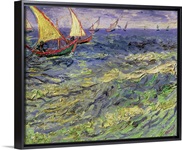 Seascape at Saintes Maries (View of Mediterranean) 1888 (oil on canvas)