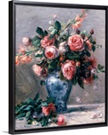 Vase of Roses (oil on canvas)