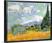 Wheatfield with Cypresses, 1889 (oil on canvas)